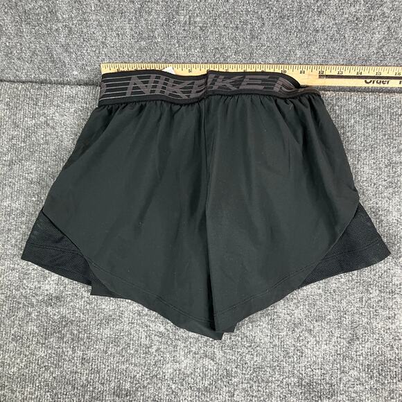 Nike Pro Shorts Womens XS Black Dri-Fit Lined Running Gym Workout Logo - Picture 8 of 9